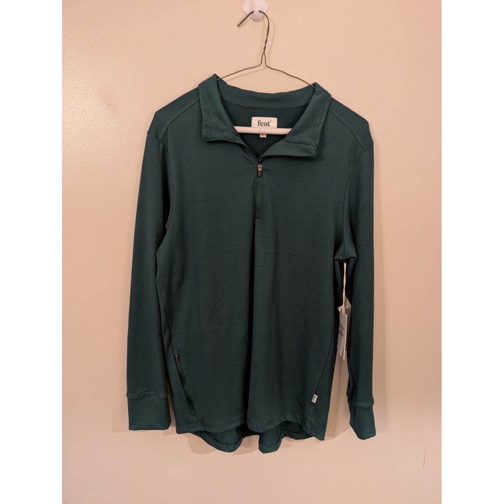 Feat Roam Quarter-Zip Pullover Hunter Green Unisex XS FEAT-URQZ-HUZXS NWT